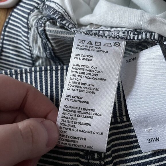 Urban Outfitters BDG Wmn 30W Blue/White Striped Pin Up Super High Rise Short NWT - Picture 7 of 8